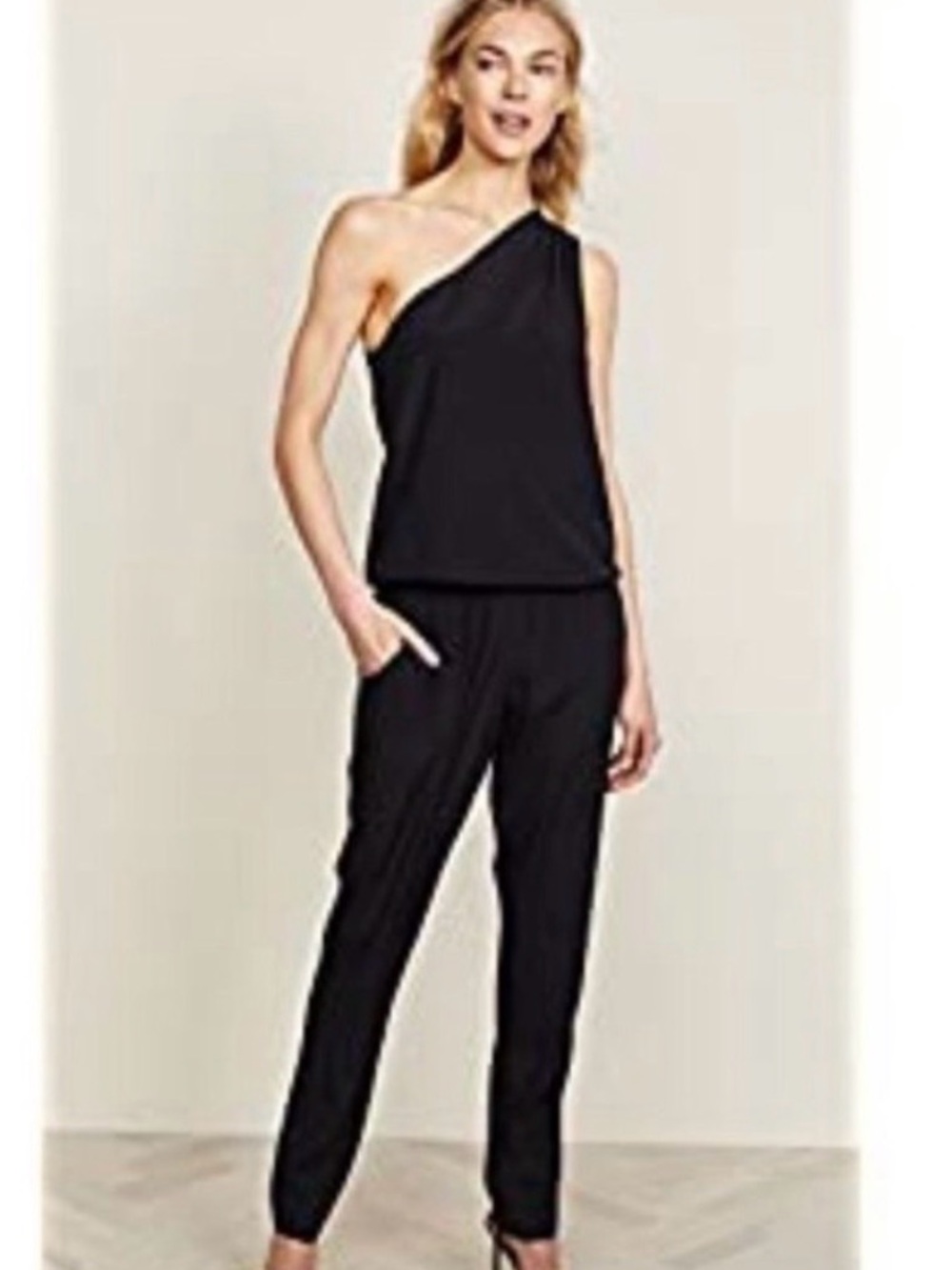 Ramy Brook Women’s One-Shoulder Black Jumpsuit